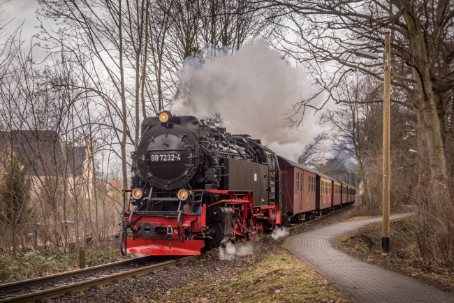 Обои картинки фото техника, паровозы, рельсы, паровоз