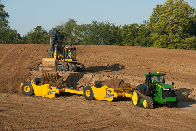 Обои картинки фото техника, тракторы на гусенецах, john, deere