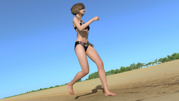 Картинка 3д+графика люди+ people взгляд девушка фон