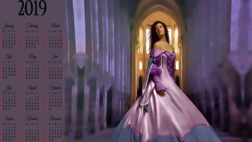 Картинка календари фэнтези девушка