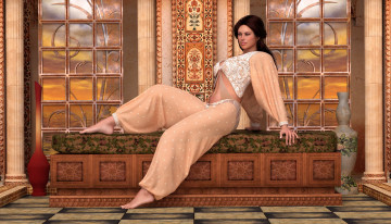 Картинка 3д+графика люди+ people взгляд девушка фон