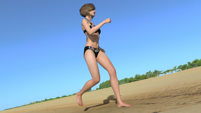 Обои картинки фото 3д графика, люди , people, взгляд, девушка, фон