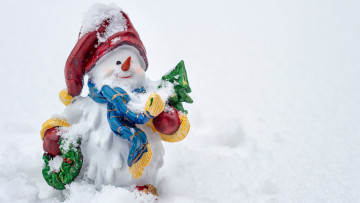обоя праздничные, снеговики, снеговик