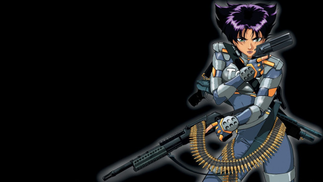 Обои картинки фото видео игры, oni, девушка, оружие