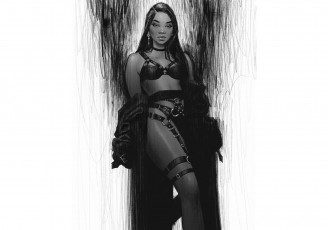 Картинка рисованное люди девушка халат белье