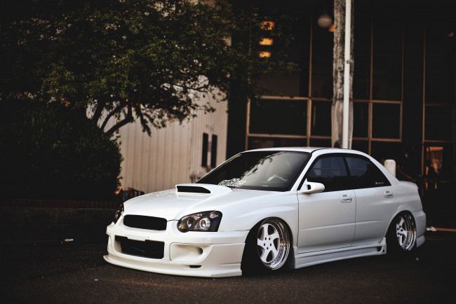 Обои картинки фото автомобили, subaru, субару, белая