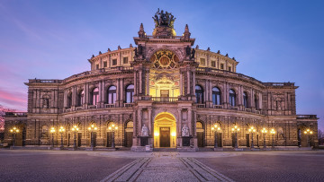обоя semperoper, города, дрезден , германия