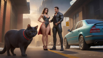 Картинка 3д+графика люди+и+животные+ people+and+animals нейросети графика нейроарт ai art нейронные сети рисунки нейро искусство нейрографика graphics neuroart neural networks drawings neuro neurography