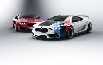 Картинка автомобили 3д bmw m1 and competition modern version