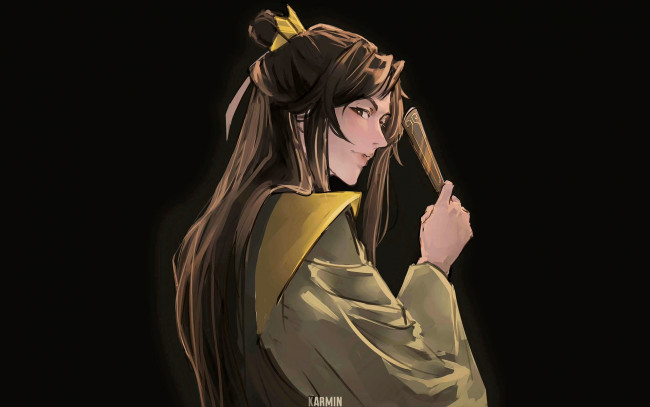 Обои картинки фото аниме, mo dao zu shi, не, хуайсан, веер