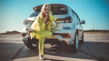 обоя автомобили, -авто с девушками, mitsubishi, asx