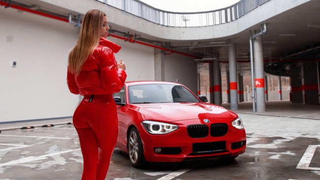 Обои картинки фото автомобили, -авто с девушками, bmw