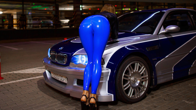 Обои картинки фото автомобили, -авто с девушками, bmw