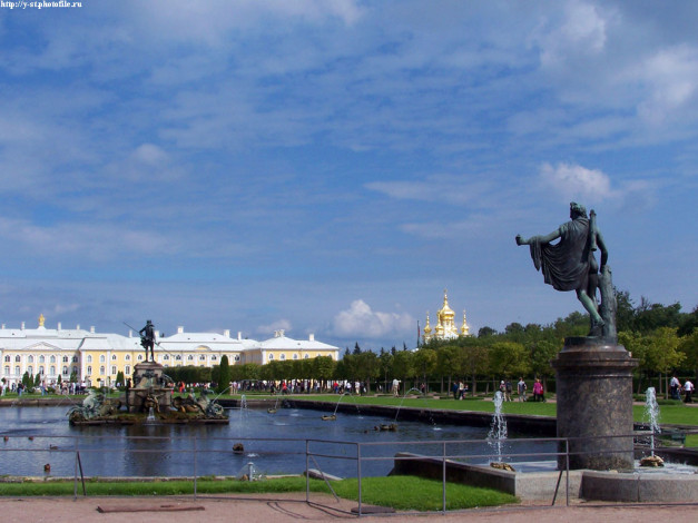 Обои картинки фото петергоф, верхний, парк, лето, 2005, города, санкт, петербург, россия