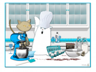 Картинка рисованные животные коты