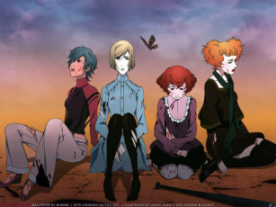 обоя аниме, red, garden