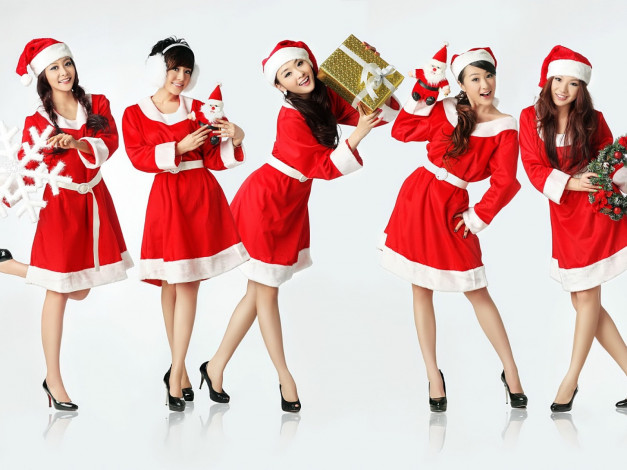 Обои картинки фото -Unsort Снегурочки, девушки, unsort, снегурочки