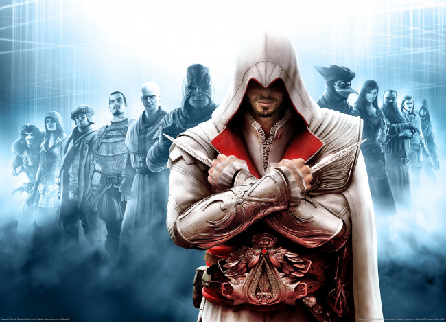 Обои картинки фото assassin`s, creed, brotherhood, artwork, видео, игры