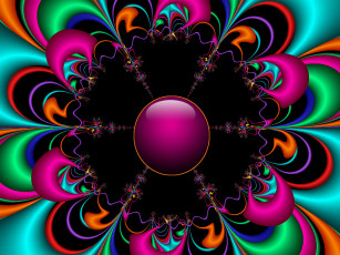 Картинка 3д графика fractal фракталы цвета узор фон