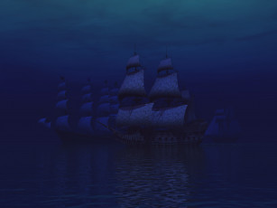 Картинка 3д графика sea undersea море парусники