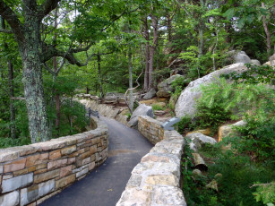 Картинка path to the observation deck cumberland gap tn природа дороги сша