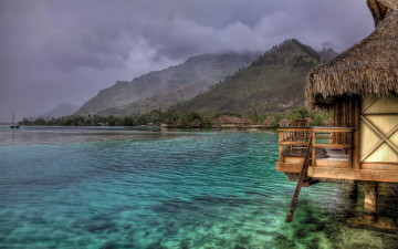 Картинка bora hdr природа побережье океан курорт