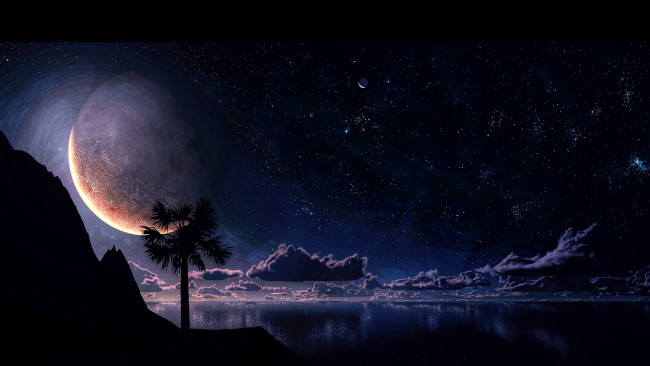 Обои картинки фото make, wish, космос, арт