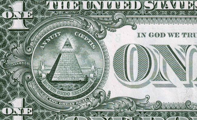 Обои картинки фото разное, золото, купюры, монеты, пирамида