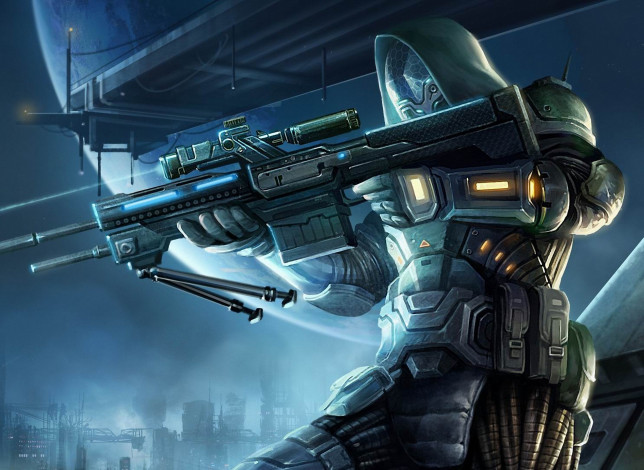 Обои картинки фото galaxy, saga, видео, игры, silver, bullet, оружие