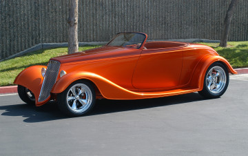 Картинка автомобили custom+classic+car orange streetrod