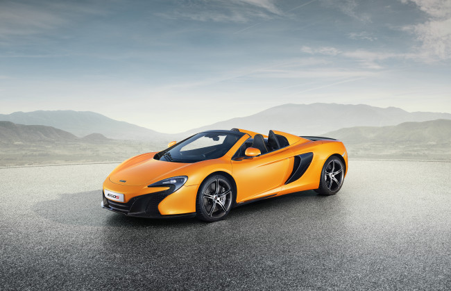 Обои картинки фото 2014 mclaren 650s spider, автомобили, mclaren, желтый