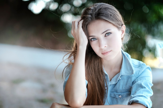 Обои картинки фото девушки, -unsort , лица,  портреты, hayqalsamsuri, боке, портрет, aigel