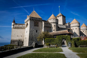 Картинка chato+de+chillion города замки+швейцарии замок