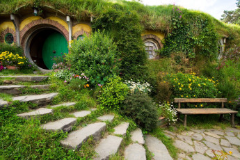 Картинка города -+здания +дома new zealand matamata hobbiton park