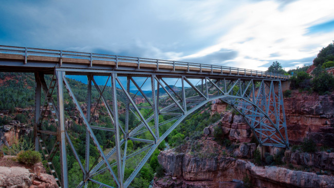 Обои картинки фото города, - мосты, мост, горы