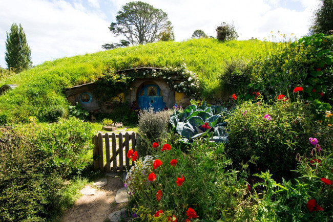 Обои картинки фото города, - здания,  дома, new, zealand, matamata, hobbiton, park