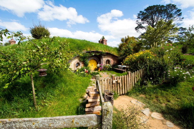 Обои картинки фото города, - здания,  дома, new, zealand, matamata, hobbiton, park