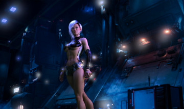 Картинка 3д+графика фантазия+ fantasy девушка фон взгляд униформа