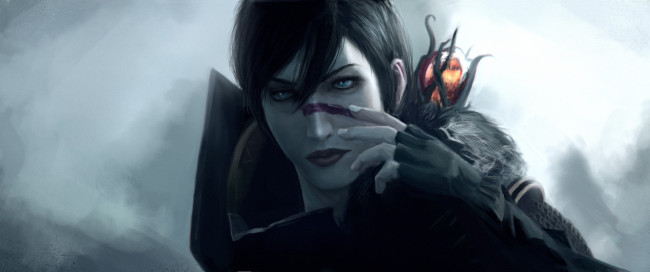 Обои картинки фото видео игры, dragon age 2, человек, фон, взгляд