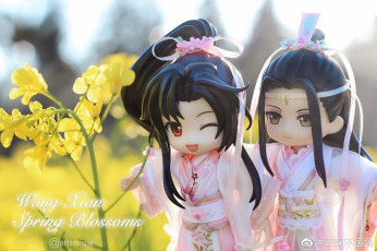 обоя разное, игрушки, лань, ванцзи, вэй, усянь, куклы, цветы