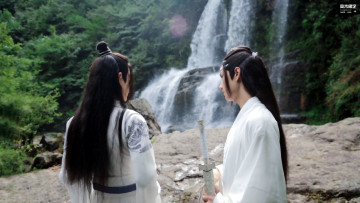 Картинка кино+фильмы the+untamed вэй усянь лань ванцзы водопад