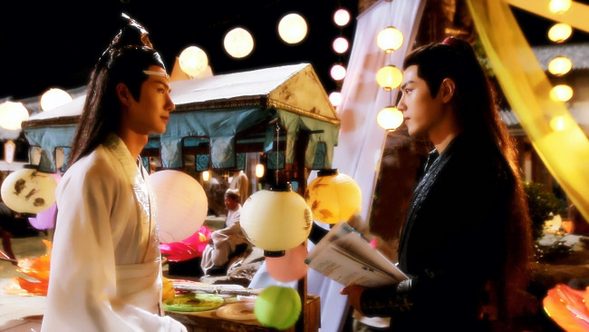 Обои картинки фото разное, знаменитости, ван, ибо, сяо, чжань, костюмы, сценарий, съемки