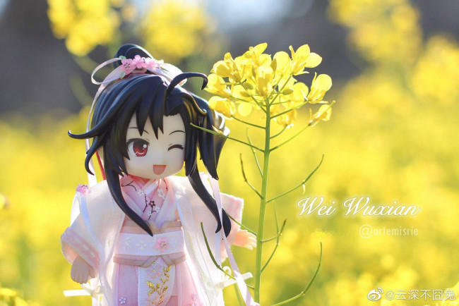 Обои картинки фото разное, игрушки, вэй, усянь, кукла, цветы