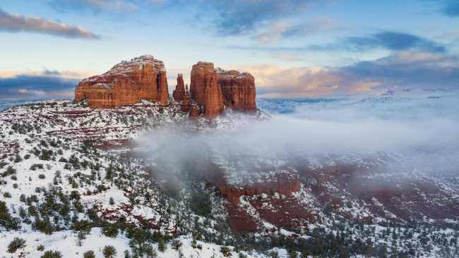 Обои картинки фото cathedral rock, sedona, arizona, природа, горы, cathedral, rock