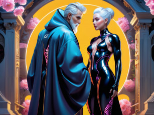 Картинка фэнтези маги +волшебники нейросети графика нейроарт ai art нейронные сети рисунки нейро искусство нейрографика graphics neuroart neural networks drawings