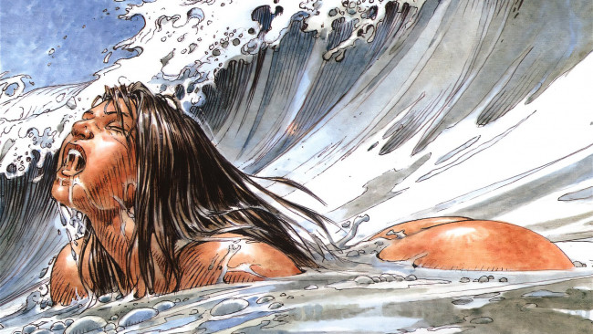 Обои картинки фото 295415, рисованное, люди, красивая, девушка