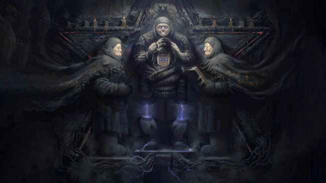 Обои картинки фото фэнтези, роботы,  киборги,  механизмы, бабушка, мальчик, внук, звезда, посвящение, книга, рогатка, юмор