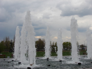 обоя фонтаны, города