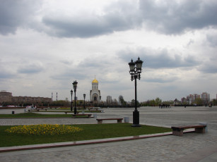 Картинка панорама поклонной горы города москва россия