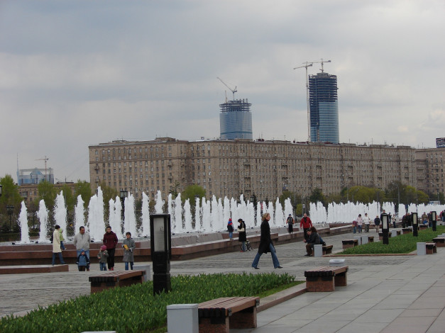 Обои картинки фото фонтаны, города, москва, россия